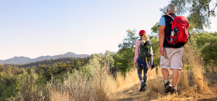 Couple hiking